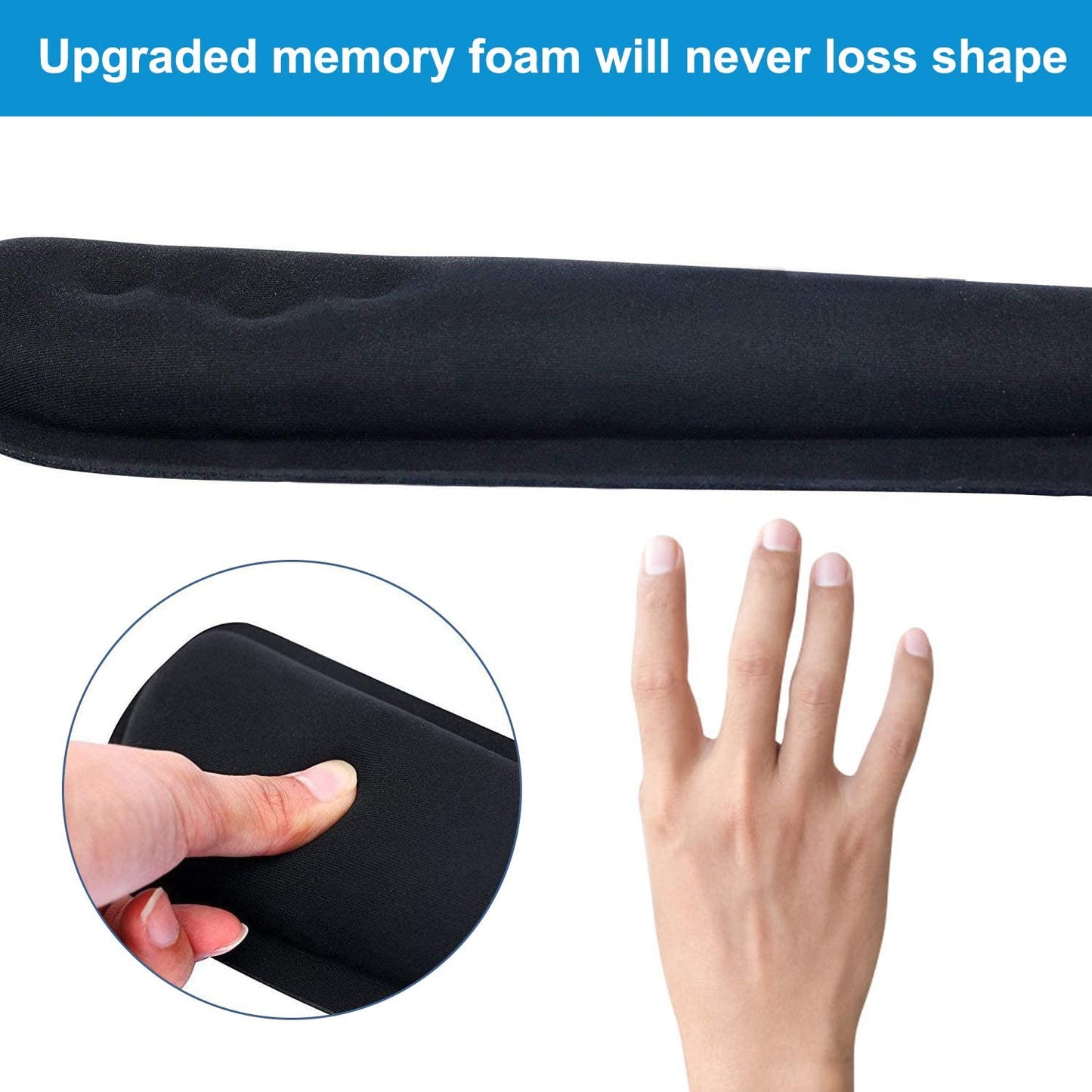 Keyboard & mouse memory foam wrist rests