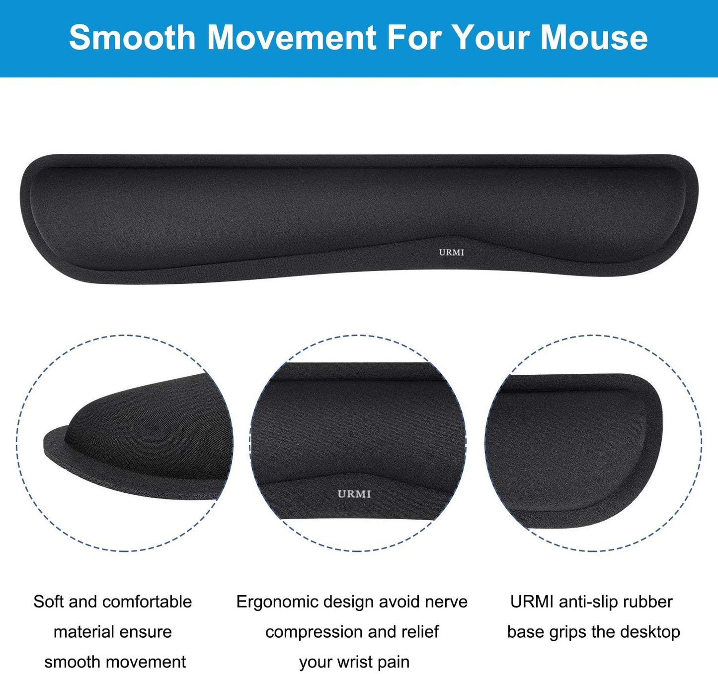 Keyboard & mouse memory foam wrist rests
