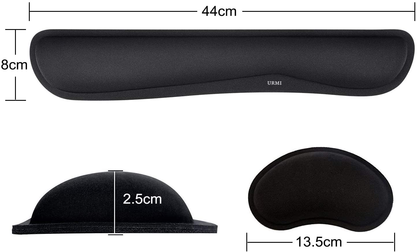 Keyboard & mouse memory foam wrist rests
